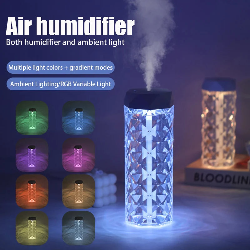Air Humidifier 400ml - USB Aroma Diffuser with RGB Light