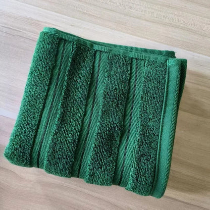 Cotton Towel Set 3pcs - Bath, Hand & Face Towels Dark Green