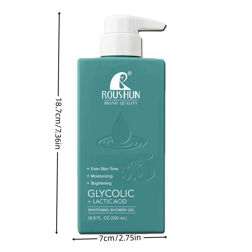Shower Gel 500ml - Glycolic & Lactic Acid Exfoliating Body Wash