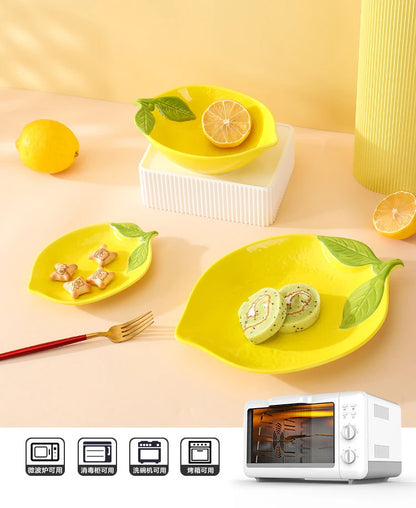 Creative Lemon Ceramic Dinnerware - Fruit Plates and Dessert Bowls Collection
