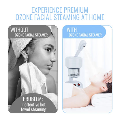 Facial Steamer - Ozone Ionic Warm Mist Portable Face Steamer
