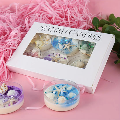 Seashell Candle Set - Scented with Pearls & Glitter Party Favours