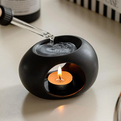 Ceramic Essential Oil Burner - Tealight Aroma Diffuser for Meditation