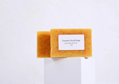 Turmeric Kojic Acid Soap - Natural Brightening Scrub for Face & Body