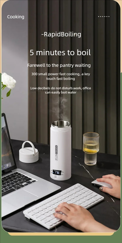 Electric Kettle 500ml Portable Travel - Tea Coffee Water Heater