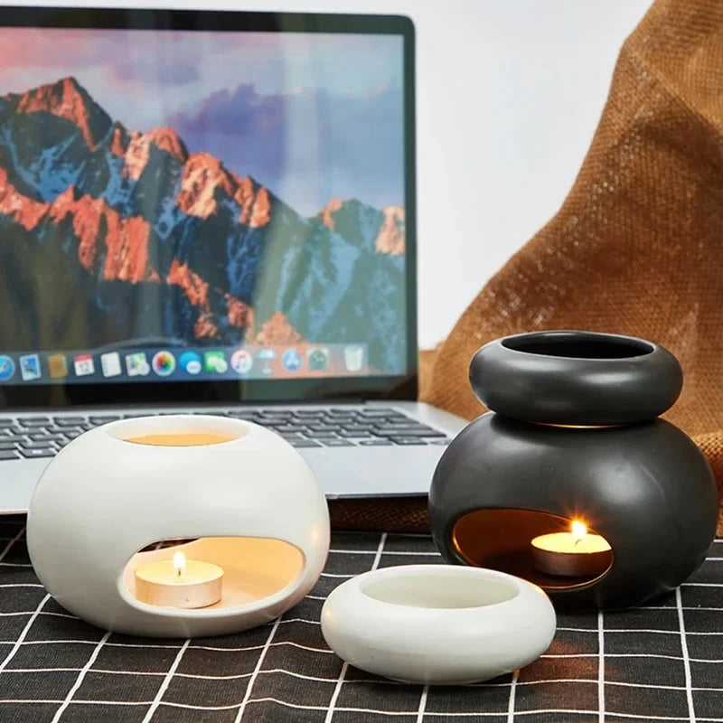 3-in-1 Candle Warmer - Essential Oil Burner Ceramic Aromatherapy Lamp