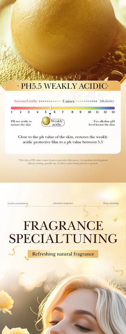 Gold Bath Salt Ball 100g - Deep Cleansing Relaxation Spa Soak