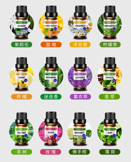 Essential Oil Set 10ml - Aromatherapy Massage & Candle Making Kit