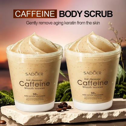 Iced Coffee Body Scrub - Caffeine-Infused Exfoliating Deep Cleanser