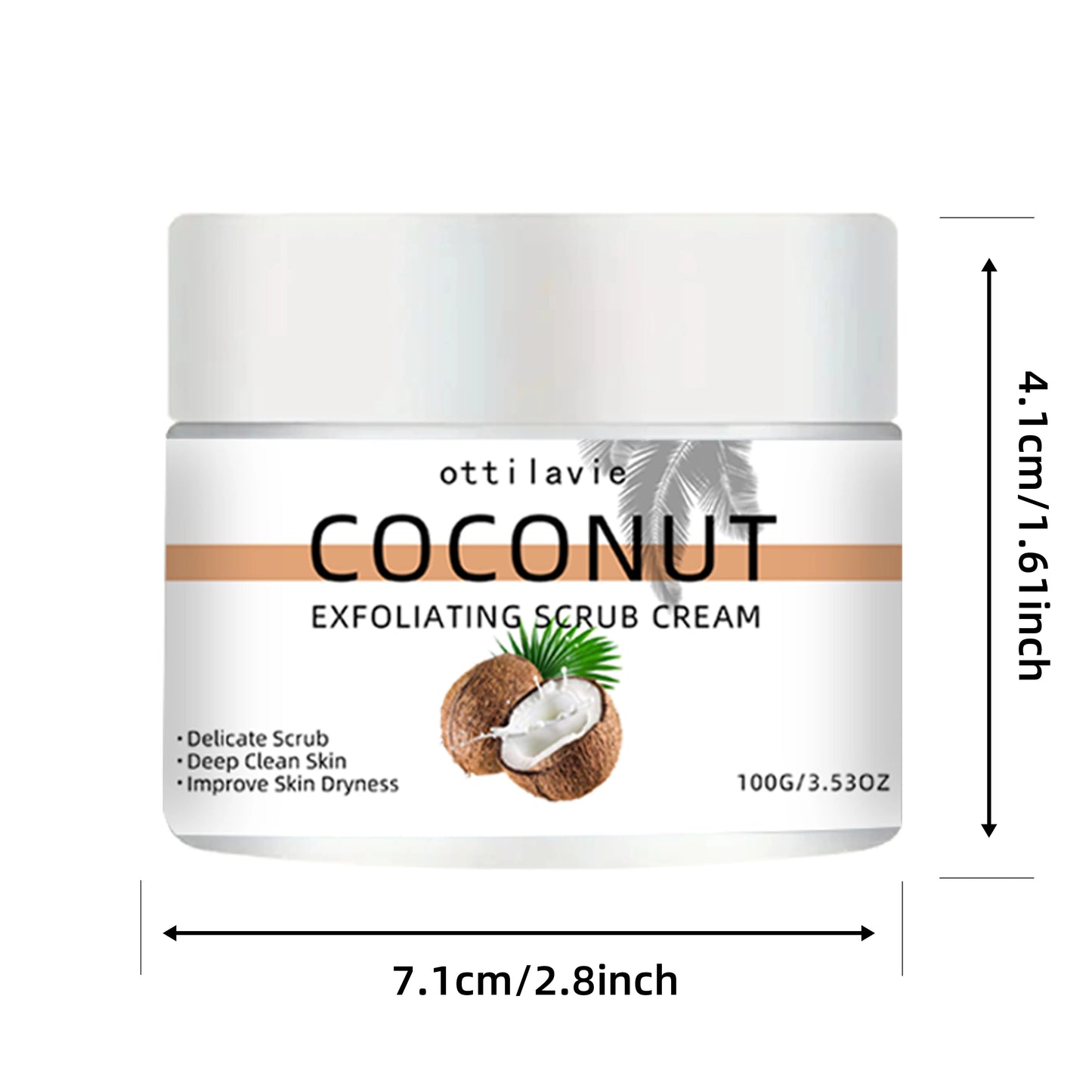 Coconut Exfoliating Scrub - Physical Exfoliation for Face & Body
