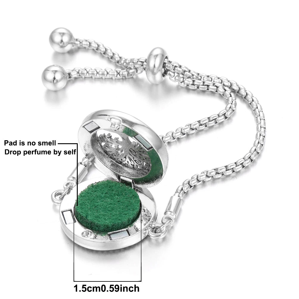 Tree of Life Aromatherapy Bracelet - Essential Oil Diffuser Locket
