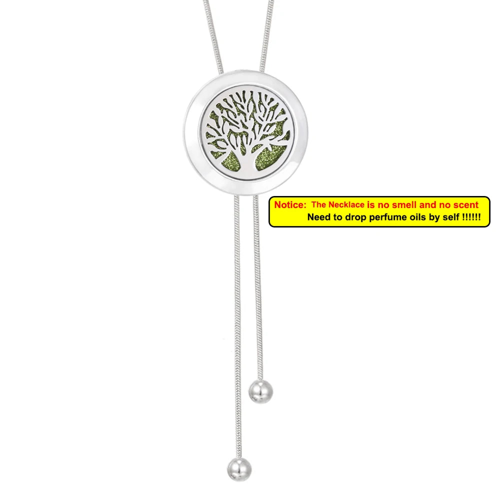 Tree of Life Aromatherapy Necklace - Essential Oil Diffuser Pendant