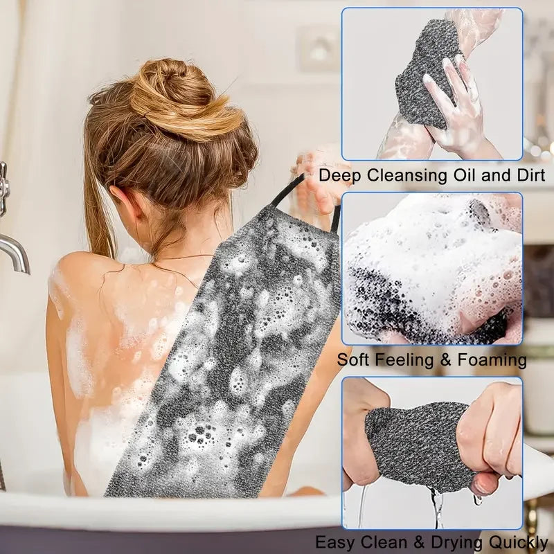 African Net Bath Sponge 2pcs - Long Exfoliating Body Scrubber