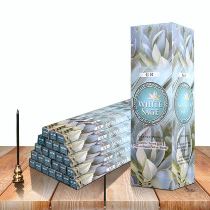 Tibetan White Sage Incense Sticks - Natural Joss Sticks Bulk Pack