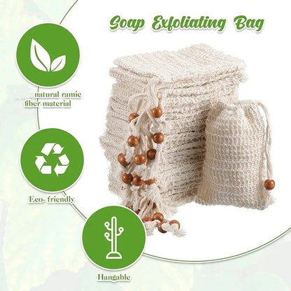Sisal Soap Bags 5-50pcs - Natural Exfoliating Soap Saver Pouches