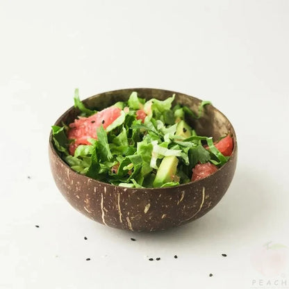 Handcrafted Coconut Shell Bowls - Reusable Natural Serving Dishes"