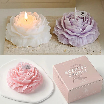 3D Peony Candle - Flower Shaped Scented Candle Wedding Gift