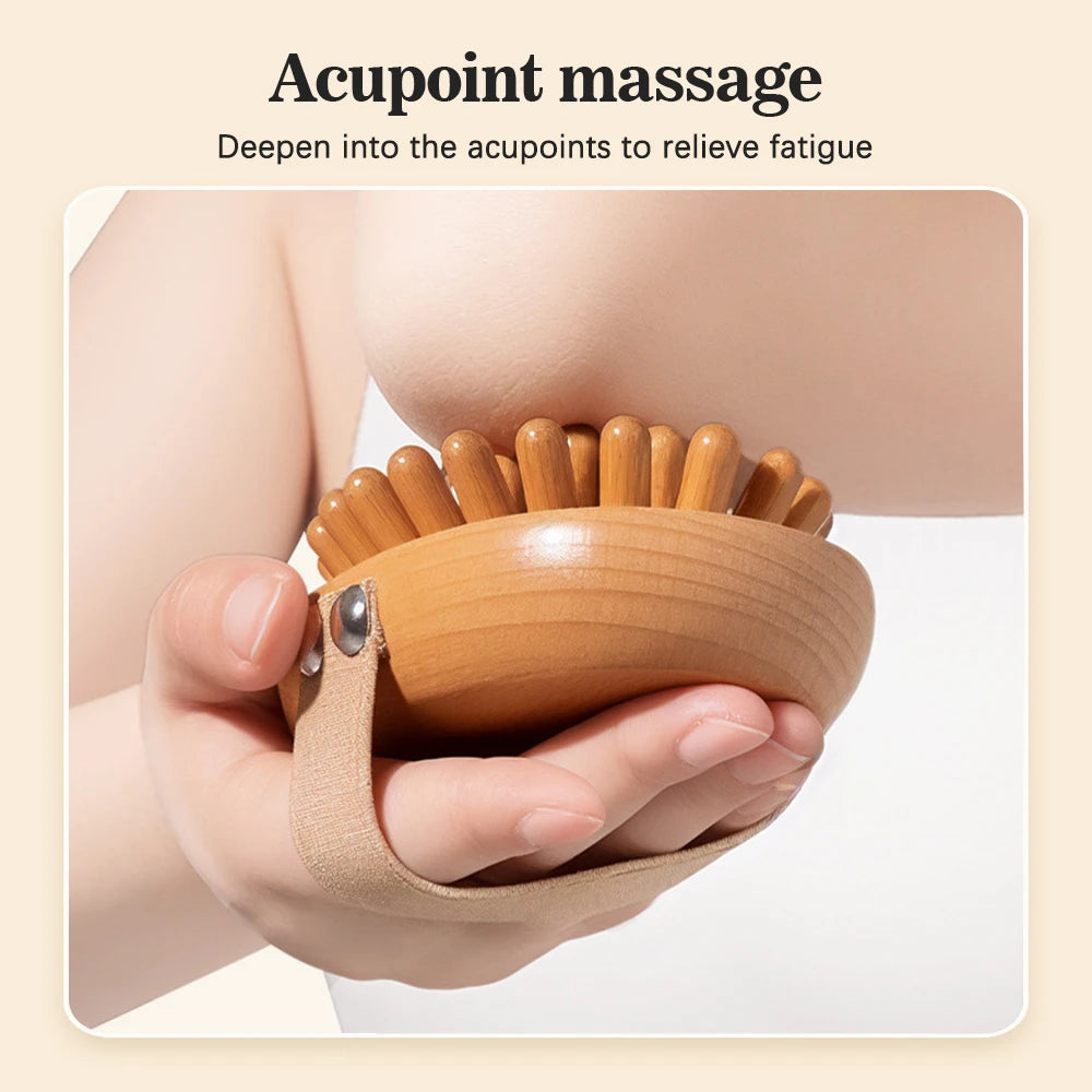 Wooden Massage Brush - Multi-Functional Scalp & Body Anti-Cellulite