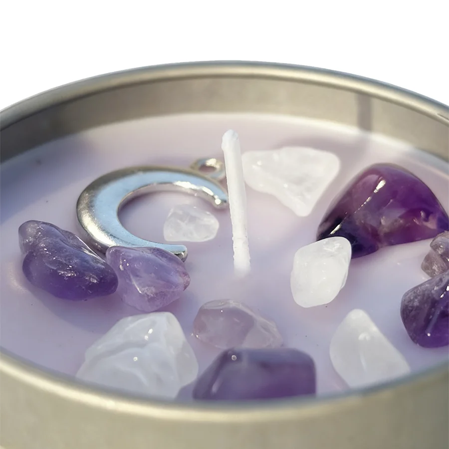 Peace Ritual Candle - Lavender Chamomile with Healing Crystals