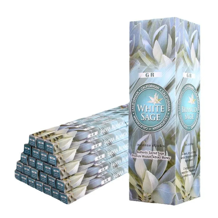 Tibetan White Sage Incense Sticks - Natural Joss Sticks Bulk Pack