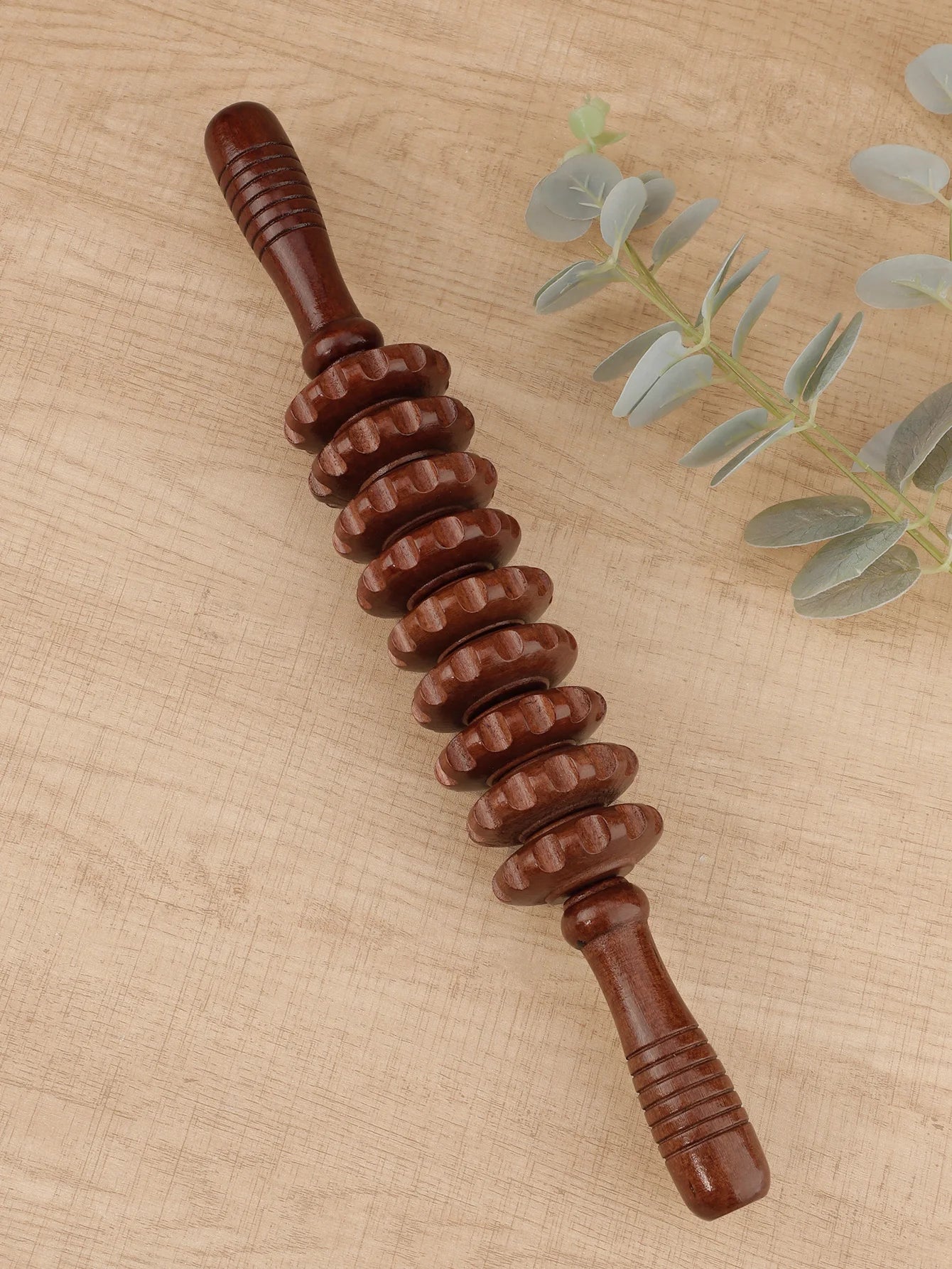 Wooden Massage Roller - Trigger Point Therapy Stick for Muscles & Fascia