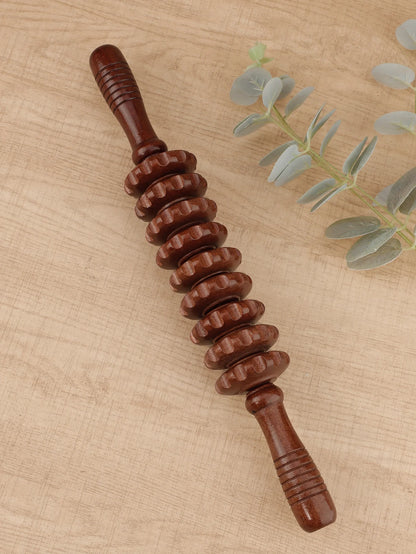 Wooden Massage Roller - Trigger Point Therapy Stick for Muscles & Fascia