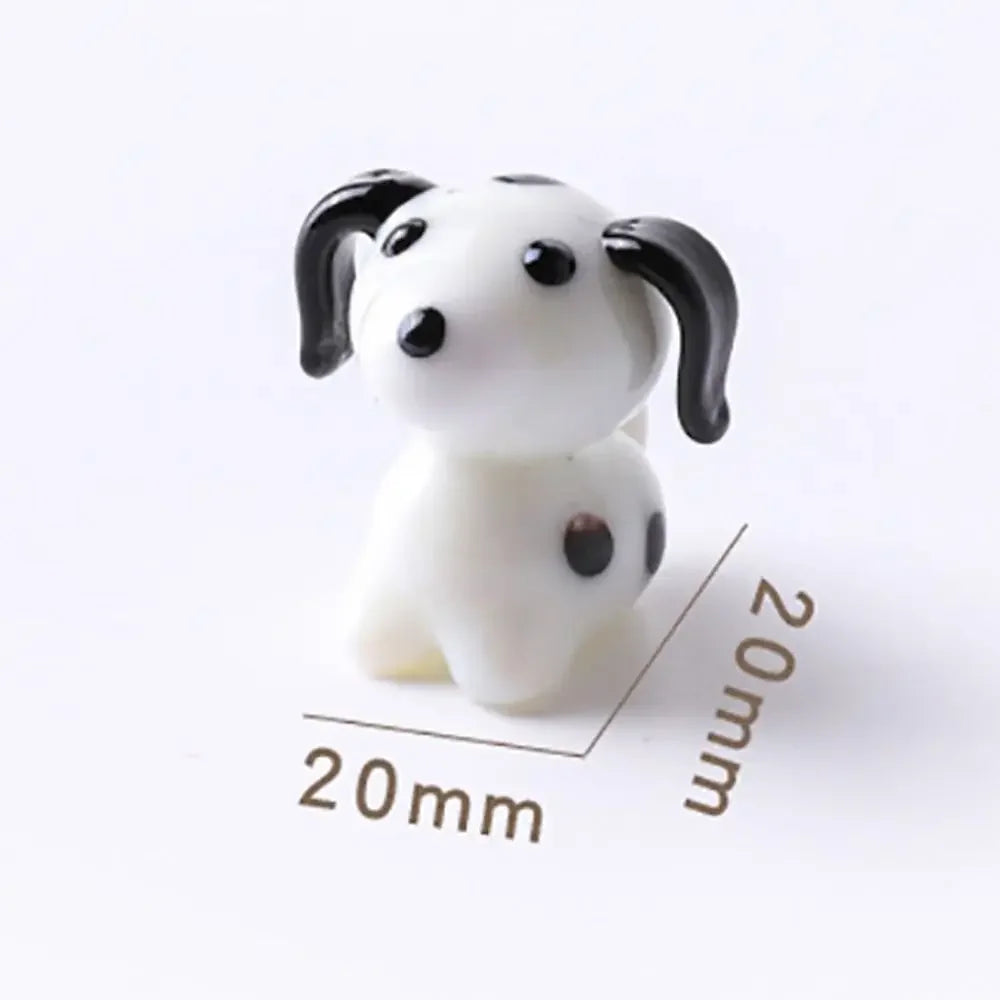 A touch of cuteness for your desk: miniature glass dog ornaments that delight with every handcrafted detail.