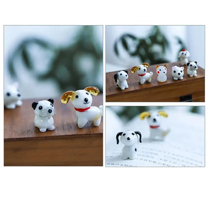 A touch of cuteness for your desk: miniature glass dog ornaments that delight with every handcrafted detail.