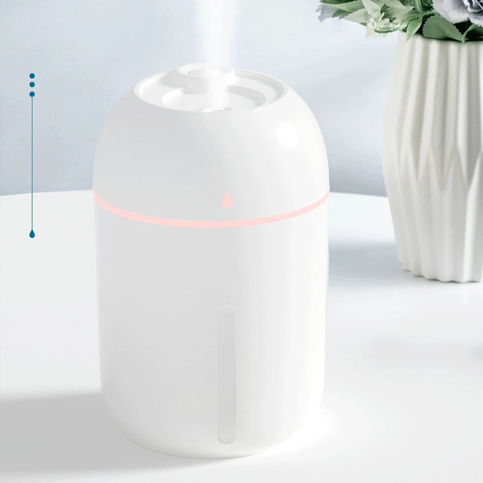 USB Aroma Diffuser 330ml - Portable Essential Oil Humidifier with LED