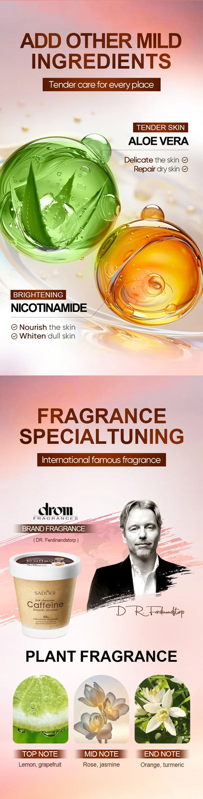 Iced Coffee Body Scrub - Caffeine-Infused Exfoliating Deep Cleanser