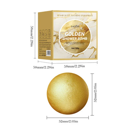 Gold Bath Salt Ball 100g - Deep Cleansing Relaxation Spa Soak