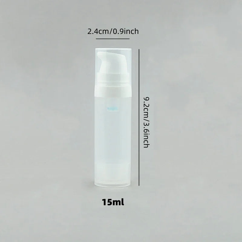 Travel Cosmetic Bottles with Pump - 5Pcs Vacuum Containers for Skincare Products"