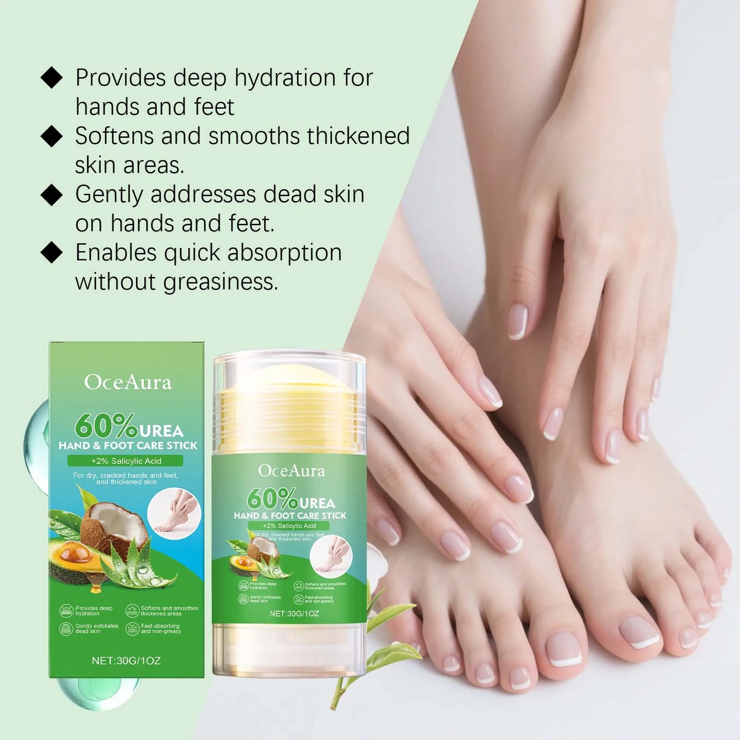 Foot Cream Stick - Moisturising Heel Crack Repair for Very Dry Skin