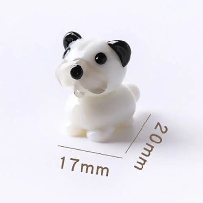 A touch of cuteness for your desk: miniature glass dog ornaments that delight with every handcrafted detail.
