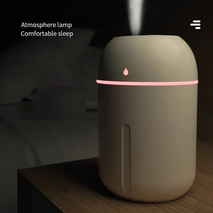 USB Aroma Diffuser 330ml - Portable Essential Oil Humidifier with LED