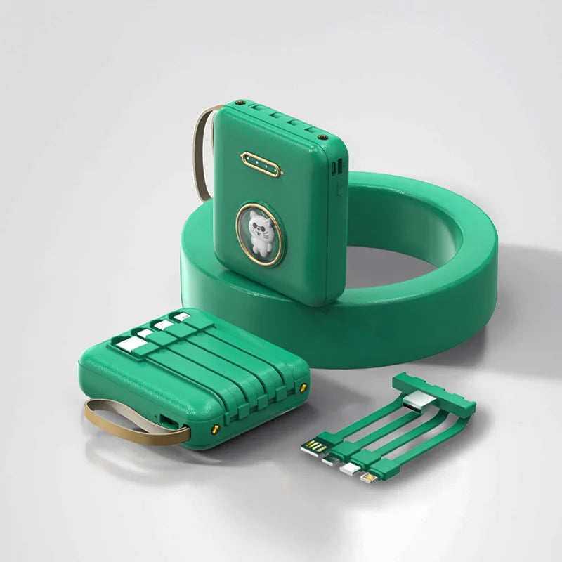 Fun Cartoon Power Bank 20000mAh - Mobile Charger with Cable Included