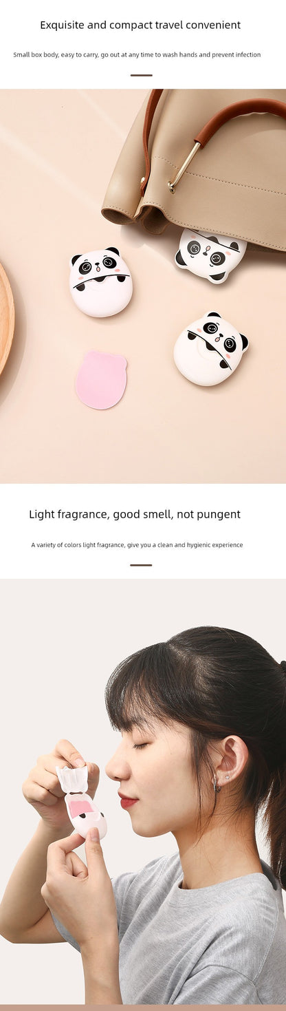 Outdoor Portable Student Cartoon Portable Soap Slice