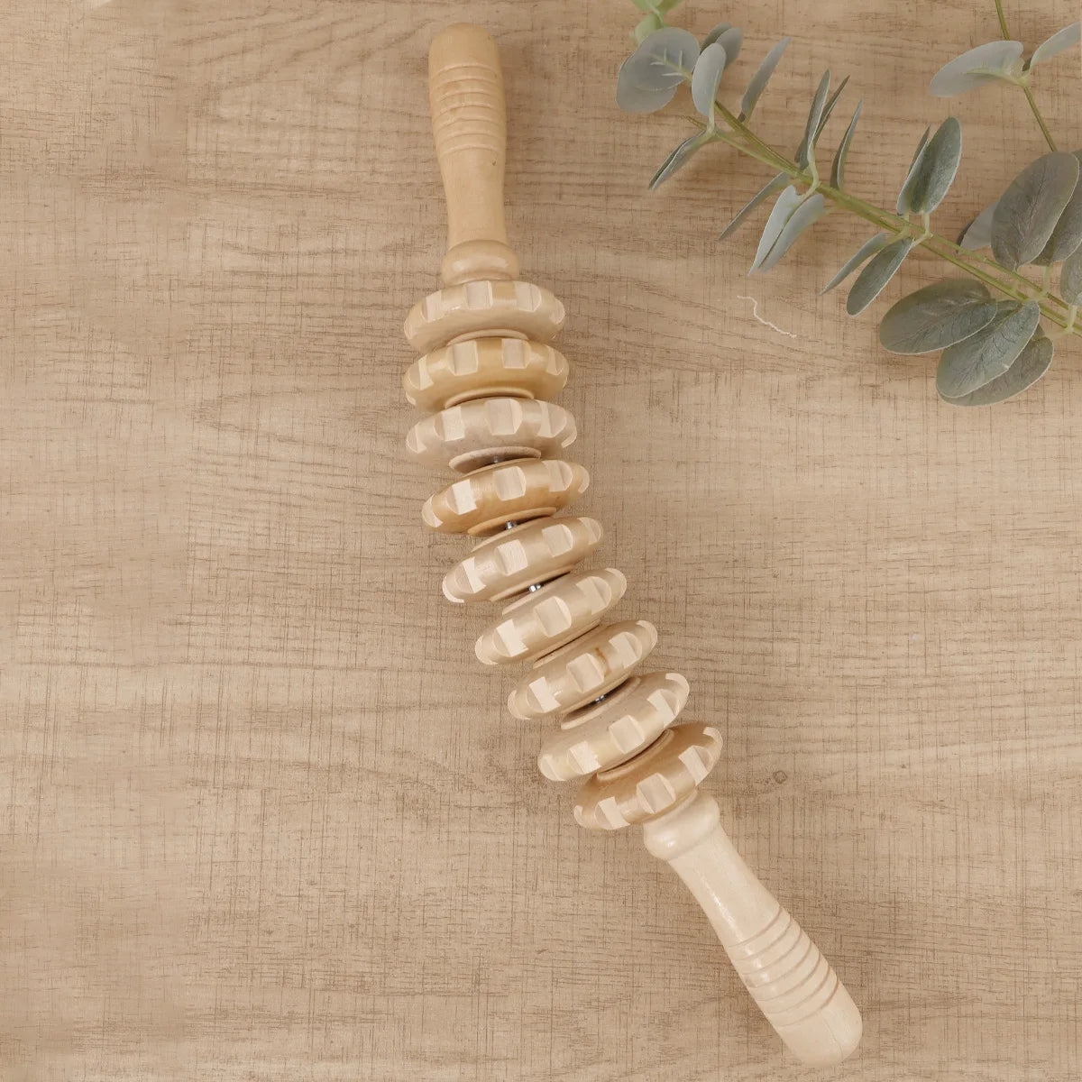 Wooden Massage Roller - Trigger Point Therapy Stick for Muscles & Fascia