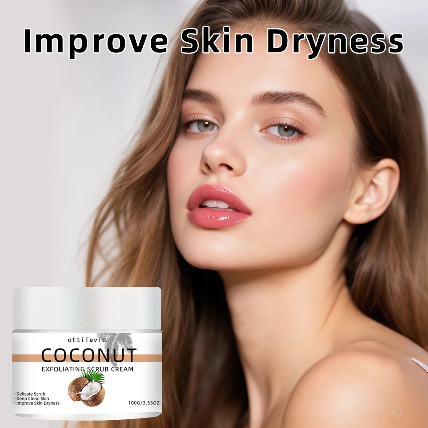 Coconut Exfoliating Scrub - Physical Exfoliation for Face & Body