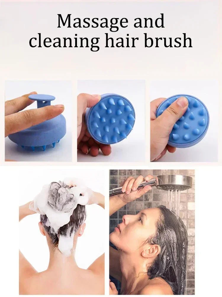Silicone Shampoo Brush - Scalp Massage & Hair Washing Comb