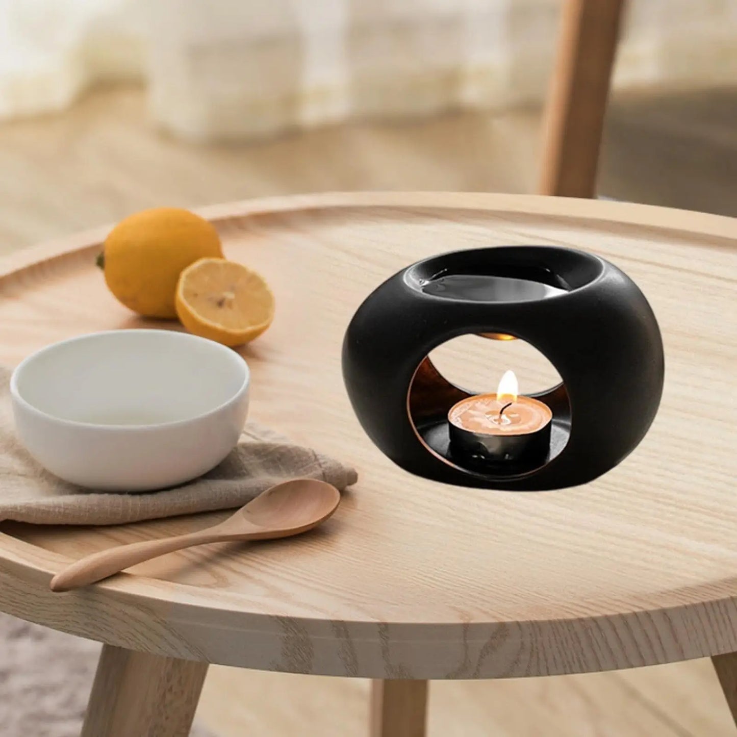 Ceramic Essential Oil Burner - Tealight Aroma Diffuser for Meditation