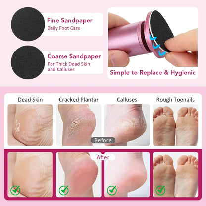 Electric Pedicure File - USB Rechargeable Callus Remover