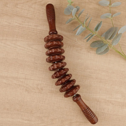 Wooden Massage Roller - Trigger Point Therapy Stick for Muscles & Fascia