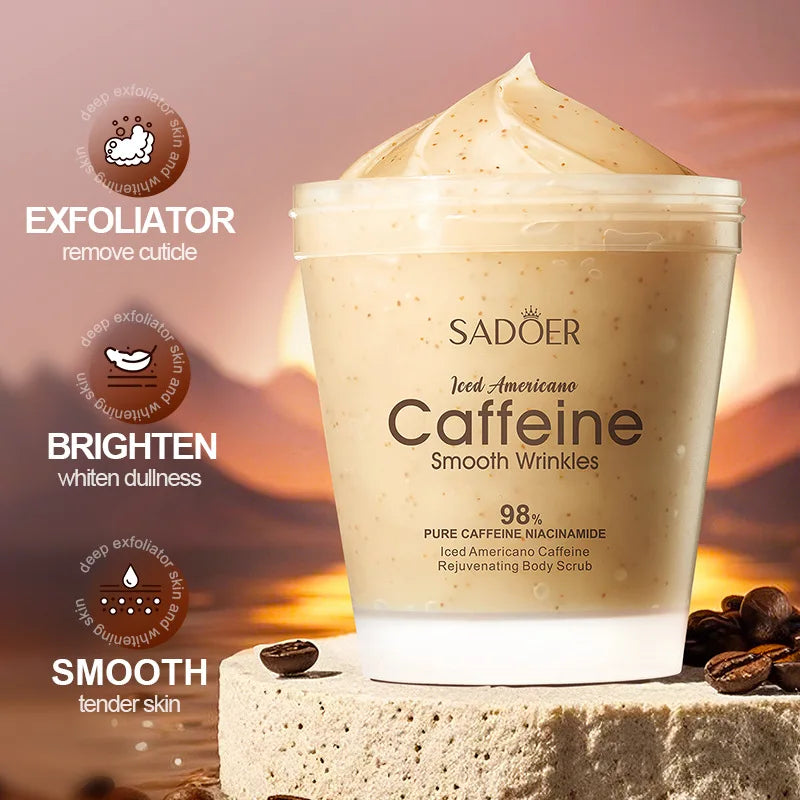 Iced Coffee Body Scrub - Caffeine-Infused Exfoliating Deep Cleanser