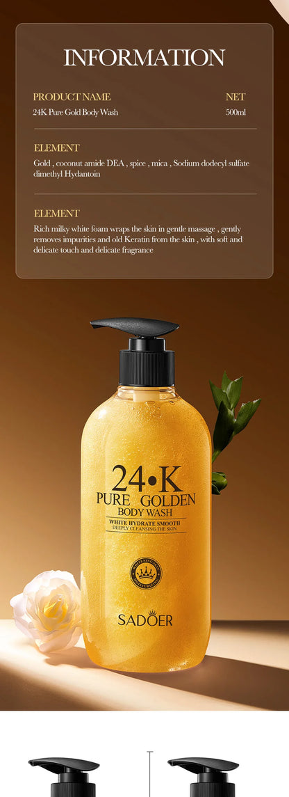 Luxury Body Wash 500ml - 24K Gold Moisturising Bath Foam