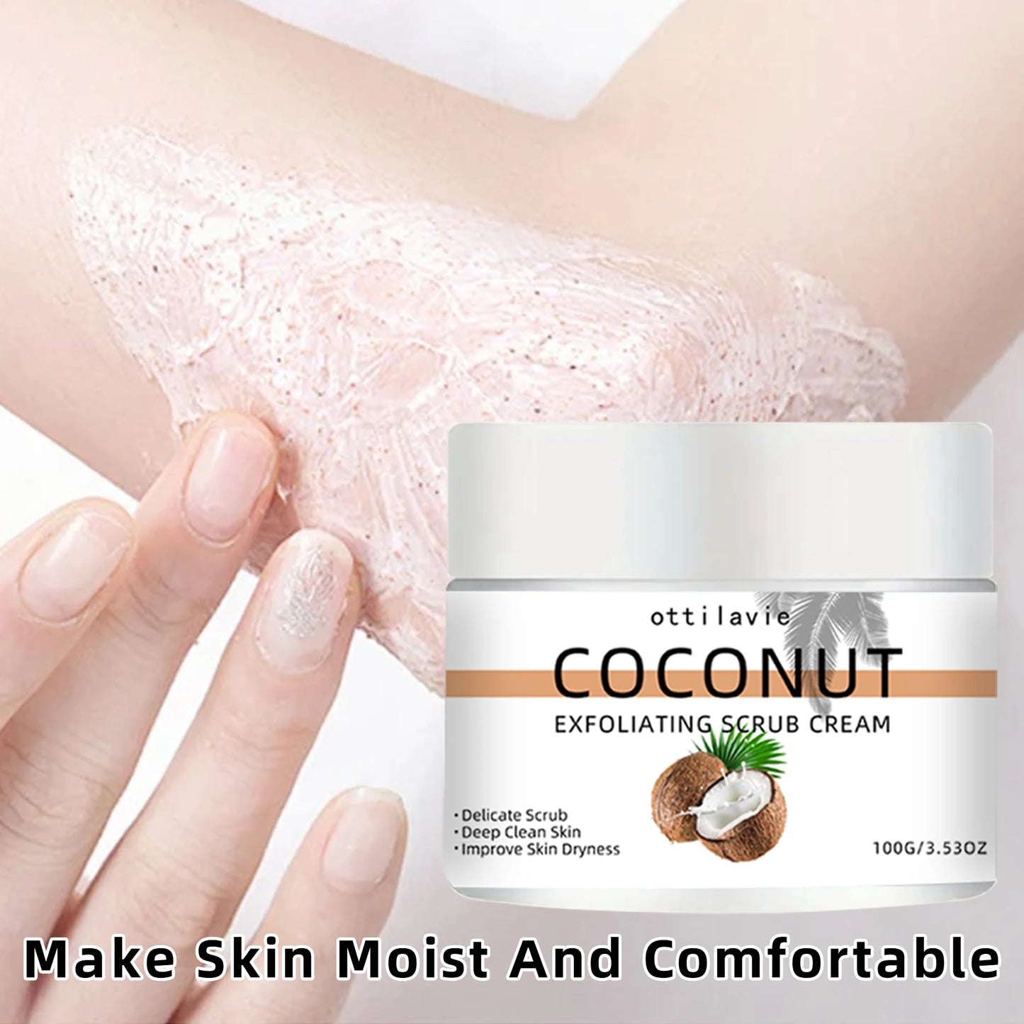 Coconut Exfoliating Scrub - Physical Exfoliation for Face & Body