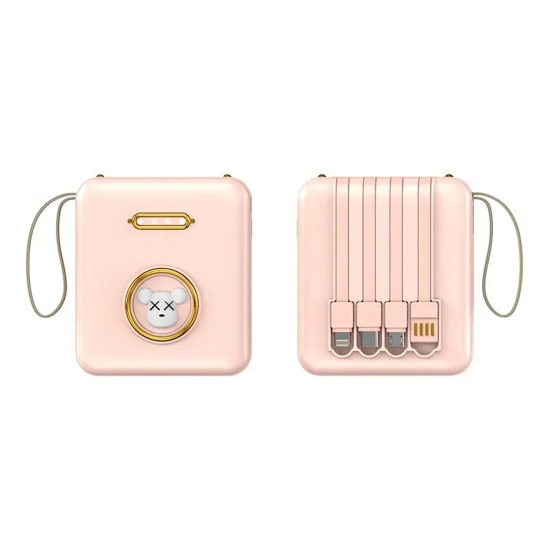 Fun Cartoon Power Bank 20000mAh - Mobile Charger with Cable Included