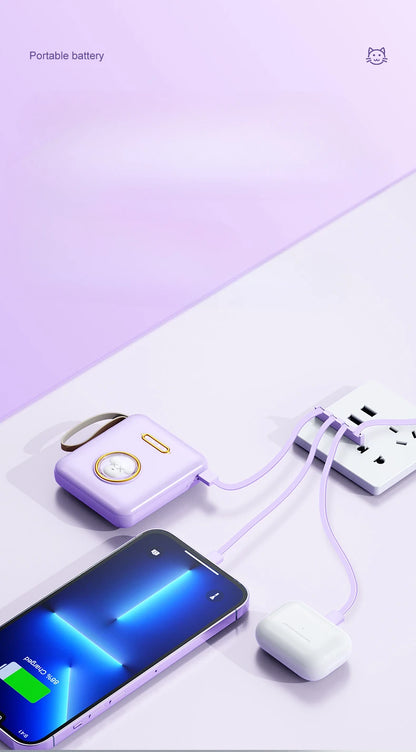 Fun Cartoon Power Bank 20000mAh - Mobile Charger with Cable Included