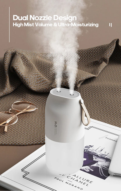 Ultrasonic Humidifier 300ml - Rechargeable 2000mAh USB Portable Mist Diffuser