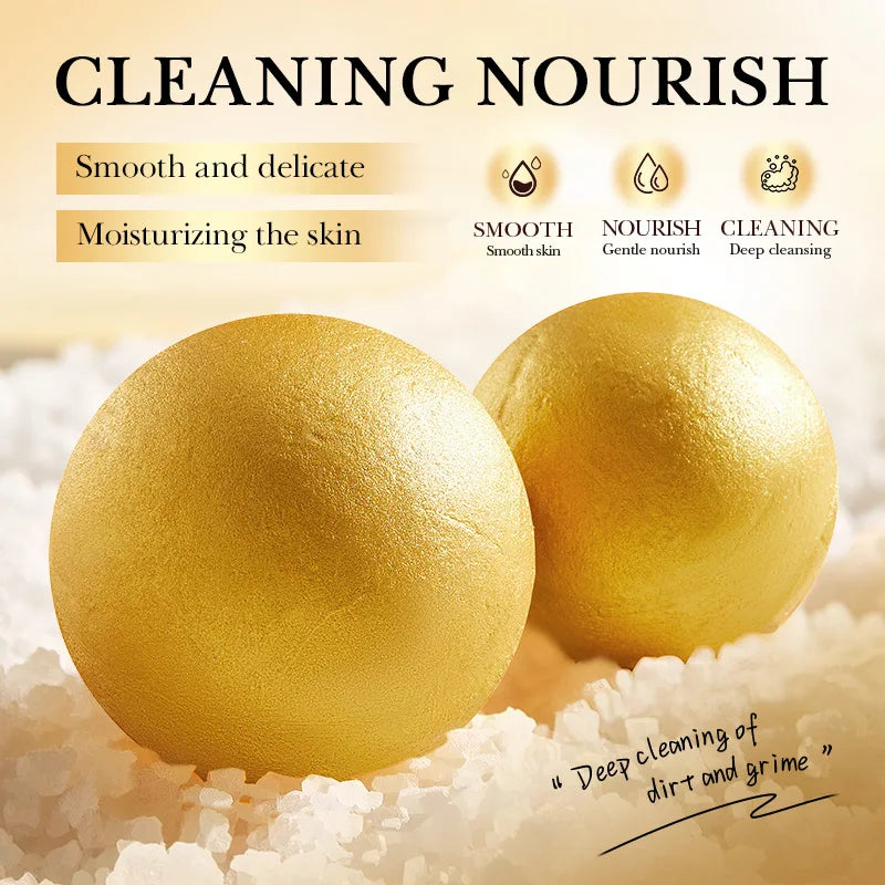 Gold Bath Salt Ball 100g - Deep Cleansing Relaxation Spa Soak